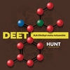 The molecule structure of -diethyl- -toluamide, also known as DEET.