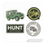 HUNT Refined Repellent Premium Decal Sticker Pack